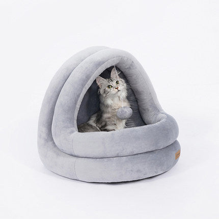 Kuschelnest™ – Die kuschelige Katzenhöhle mit Spielball
