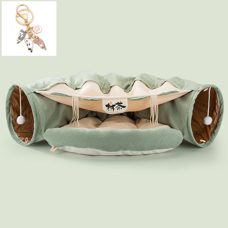 Gemütliches Katzen Sofa Bett mit Tunnel