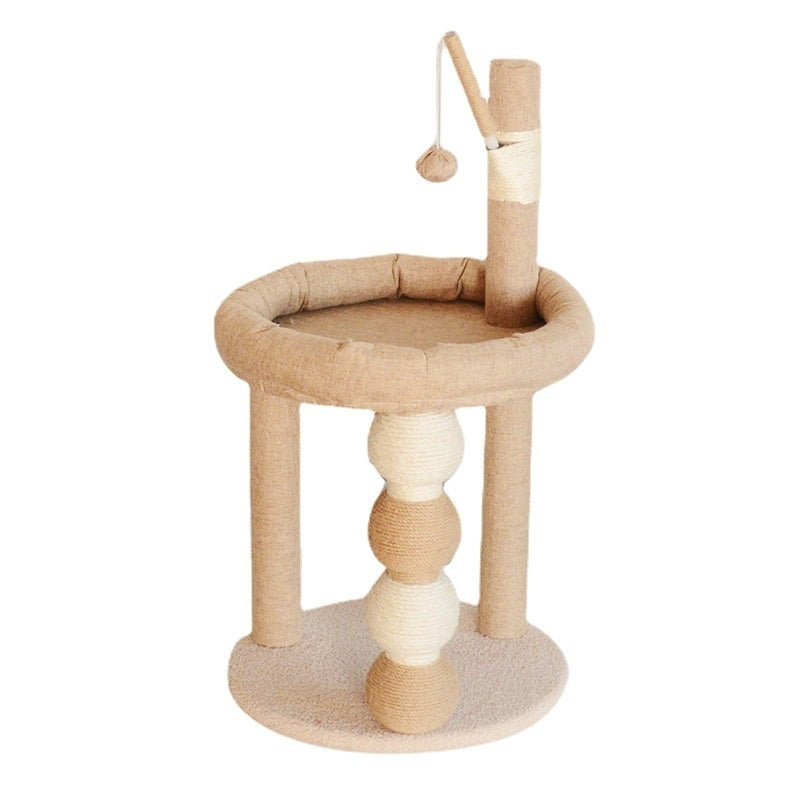 Multifunktionaler Katzenkratzbaum aus staubarmem Sisal